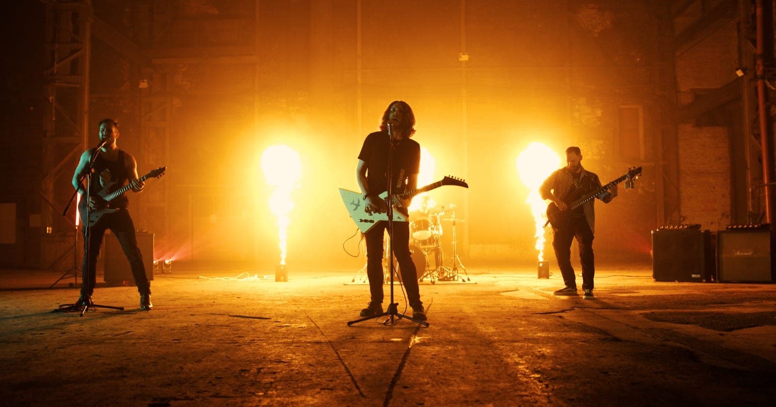 Camera operator filming a music video performance